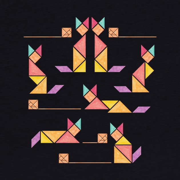 Tangram Cats by Timone